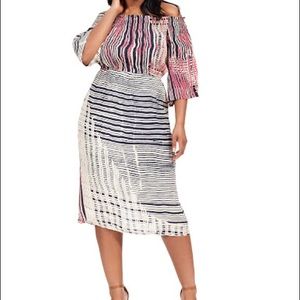 1x Plenty by Tracy Reese off the shoulder dress